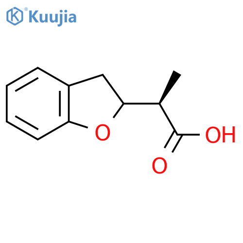 (2R)-2-(2,3-Dihydro-1-benzofuran-2-yl)propanoic acid structure