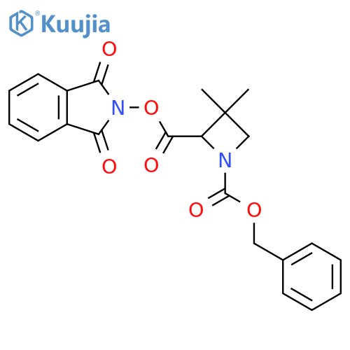 1-benzyl 2-(1,3-dioxo-2,3-dihydro-1H-isoindol-2-yl) 3,3-dimethylazetidine-1,2-dicarboxylate structure