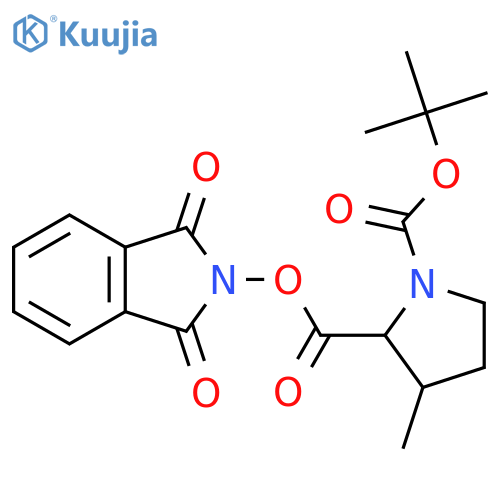 1-tert-butyl 2-(1,3-dioxo-2,3-dihydro-1H-isoindol-2-yl) 3-methylpyrrolidine-1,2-dicarboxylate structure