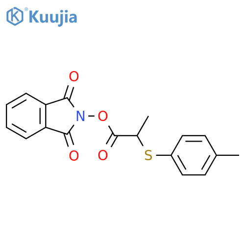 1,3-dioxo-2,3-dihydro-1H-isoindol-2-yl 2-[(4-methylphenyl)sulfanyl]propanoate structure