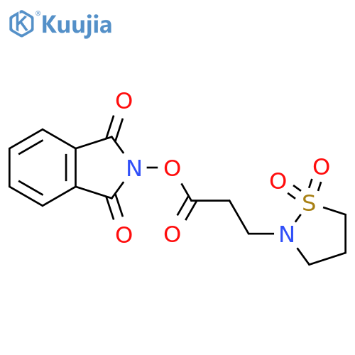1,3-dioxo-2,3-dihydro-1H-isoindol-2-yl 3-(1,1-dioxo-1lambda6,2-thiazolidin-2-yl)propanoate structure