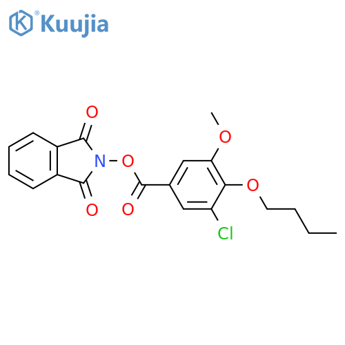 1,3-dioxo-2,3-dihydro-1H-isoindol-2-yl 4-butoxy-3-chloro-5-methoxybenzoate structure