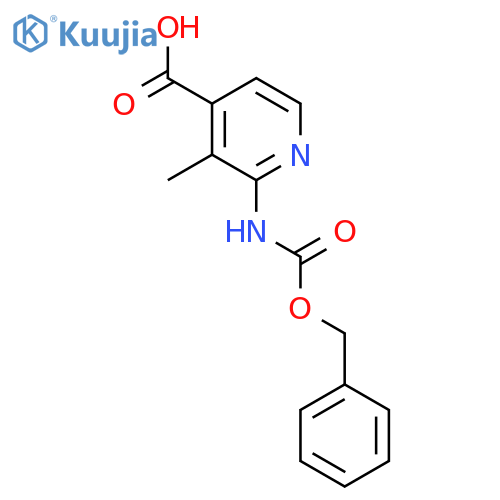 3-Methyl-2-(phenylmethoxycarbonylamino)pyridine-4-carboxylic acid structure
