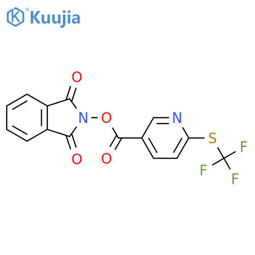 1,3-dioxo-2,3-dihydro-1H-isoindol-2-yl 6-[(trifluoromethyl)sulfanyl]pyridine-3-carboxylate structure