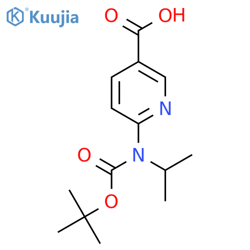 6-{[(Tert-butoxy)carbonyl](propan-2-yl)amino}pyridine-3-carboxylic acid structure