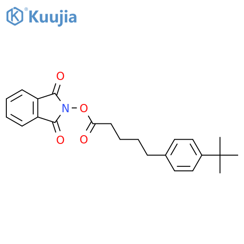 1,3-dioxo-2,3-dihydro-1H-isoindol-2-yl 5-(4-tert-butylphenyl)pentanoate structure