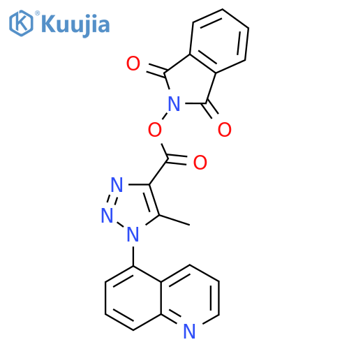 1,3-dioxo-2,3-dihydro-1H-isoindol-2-yl 5-methyl-1-(quinolin-5-yl)-1H-1,2,3-triazole-4-carboxylate structure