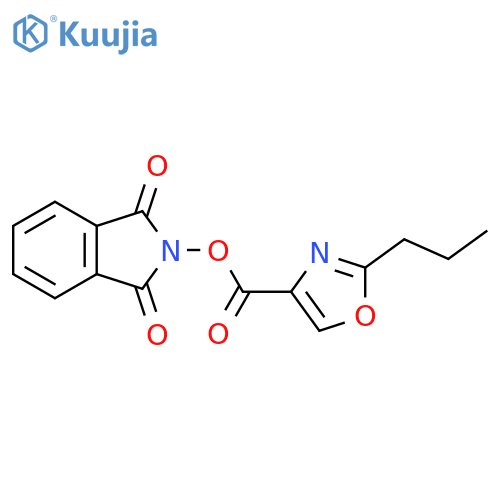 1,3-dioxo-2,3-dihydro-1H-isoindol-2-yl 2-propyl-1,3-oxazole-4-carboxylate structure