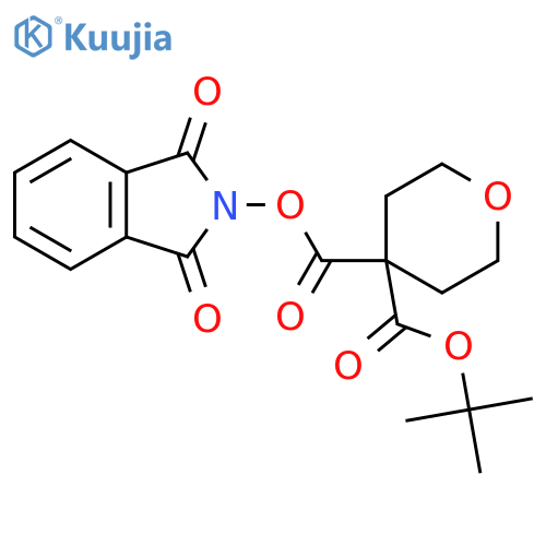 4-tert-butyl 4-(1,3-dioxo-2,3-dihydro-1H-isoindol-2-yl) oxane-4,4-dicarboxylate structure