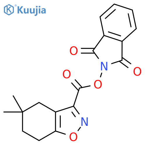 1,3-dioxo-2,3-dihydro-1H-isoindol-2-yl 5,5-dimethyl-4,5,6,7-tetrahydro-1,2-benzoxazole-3-carboxylate structure
