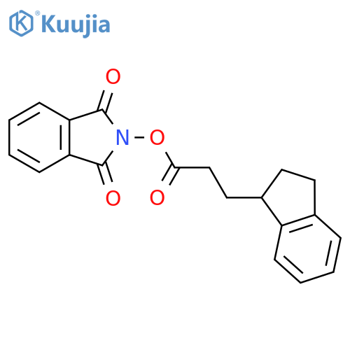 1,3-dioxo-2,3-dihydro-1H-isoindol-2-yl 3-(2,3-dihydro-1H-inden-1-yl)propanoate structure
