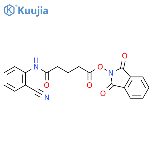 1,3-dioxo-2,3-dihydro-1H-isoindol-2-yl 4-[(2-cyanophenyl)carbamoyl]butanoate structure