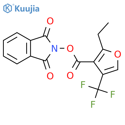1,3-dioxo-2,3-dihydro-1H-isoindol-2-yl 2-ethyl-4-(trifluoromethyl)furan-3-carboxylate structure