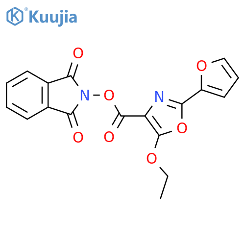 1,3-dioxo-2,3-dihydro-1H-isoindol-2-yl 5-ethoxy-2-(furan-2-yl)-1,3-oxazole-4-carboxylate structure