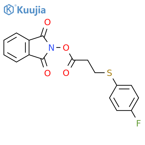 1,3-dioxo-2,3-dihydro-1H-isoindol-2-yl 3-[(4-fluorophenyl)sulfanyl]propanoate structure