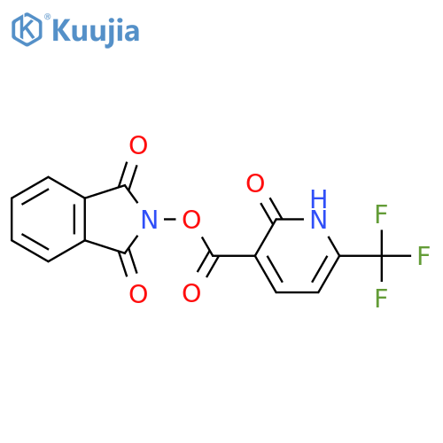 1,3-dioxo-2,3-dihydro-1H-isoindol-2-yl 2-oxo-6-(trifluoromethyl)-1,2-dihydropyridine-3-carboxylate structure