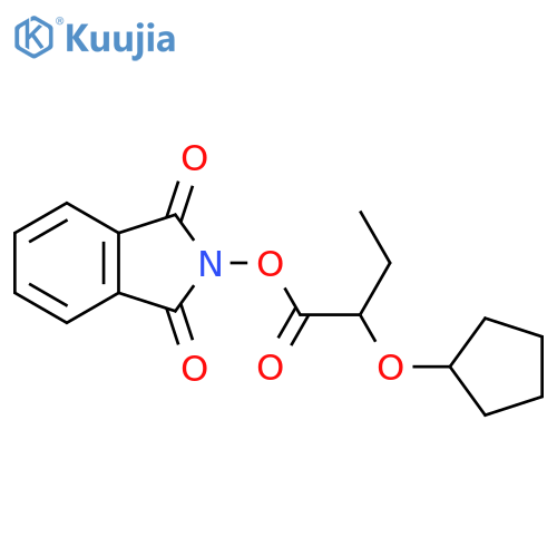 1,3-dioxo-2,3-dihydro-1H-isoindol-2-yl 2-(cyclopentyloxy)butanoate structure