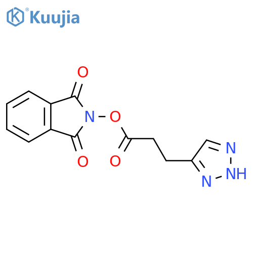 1,3-dioxo-2,3-dihydro-1H-isoindol-2-yl 3-(1H-1,2,3-triazol-4-yl)propanoate structure