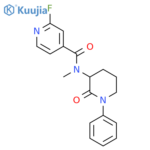 2-Fluoro-N-methyl-N-(2-oxo-1-phenylpiperidin-3-yl)pyridine-4-carboxamide structure