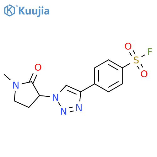 4-[1-(1-Methyl-2-oxo-3-pyrrolidinyl)-1H-1,2,3-triazol-4-yl]benzenesulfonyl fluoride structure