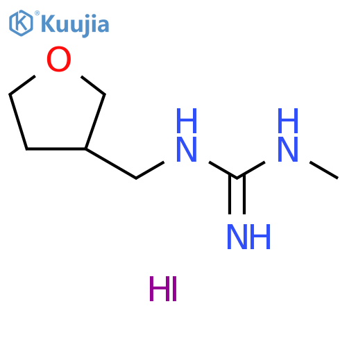 N''-methyl-N-[(oxolan-3-yl)methyl]guanidine hydroiodide structure