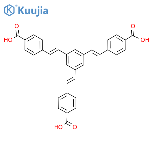 4,4',4''-(Benzene-1,3,5-triyltris(ethene-2,1-diyl))tribenzoic acid structure
