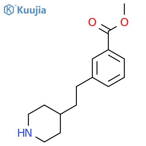 3-(2-Piperidin-4-yl-ethyl)-benzoic acid methyl ester structure