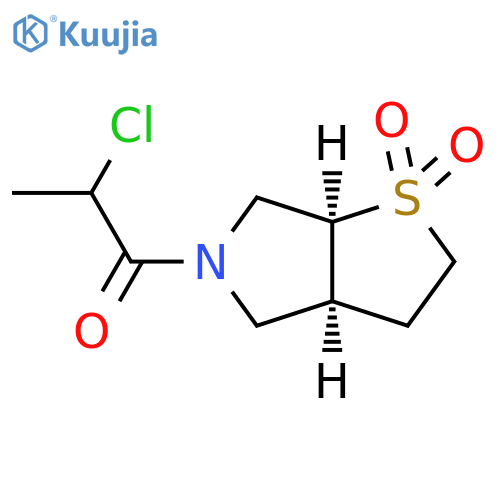 2-Chloro-1-[(3aS,6aS)-hexahydro-1,1-dioxido-5H-thieno[2,3-c]pyrrol-5-yl]-1-propanone structure