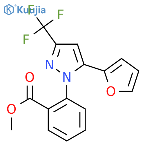 2-(5-Furan-2-yl-3-trifluoromethyl-pyrazol-1-yl)-benzoic acid methyl ester structure