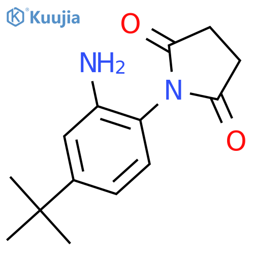2,5-Pyrrolidinedione, 1-[2-amino-4-(1,1-dimethylethyl)phenyl]- structure