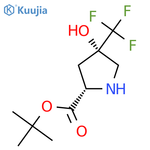Tert-butyl (2S,4S)-4-hydroxy-4-(trifluoromethyl)pyrrolidine-2-carboxylate structure
