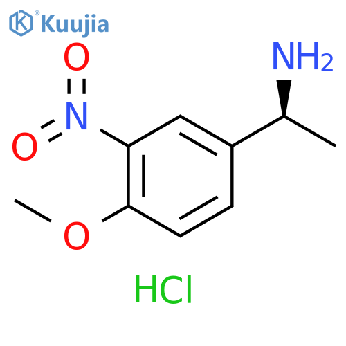 (1S)-1-(4-methoxy-3-nitrophenyl)ethan-1-amine hydrochloride structure