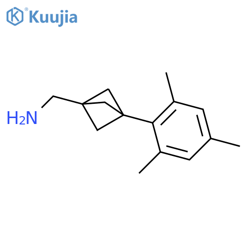 [3-(2,4,6-Trimethylphenyl)-1-bicyclo[1.1.1]pentanyl]methanamine structure