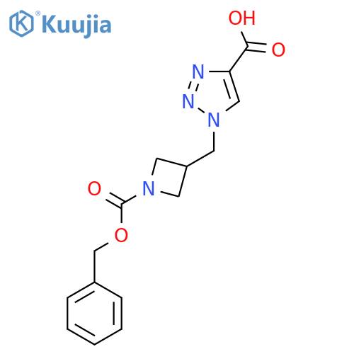 1-[(1-Phenylmethoxycarbonylazetidin-3-yl)methyl]triazole-4-carboxylic acid structure