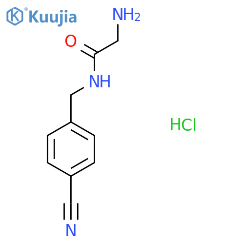 2-Amino-N-[(4-cyanophenyl)methyl]acetamide;hydrochloride structure