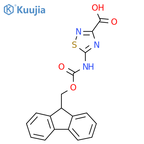 5-({[(9H-fluoren-9-yl)methoxy]carbonyl}amino)-1,2,4-thiadiazole-3-carboxylic acid structure