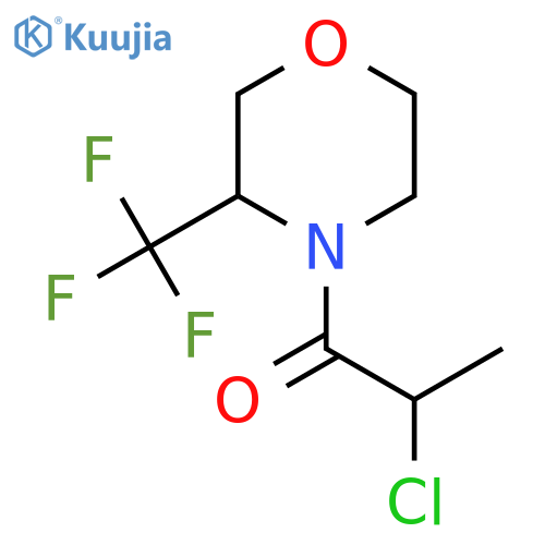 2-Chloro-1-[3-(trifluoromethyl)morpholin-4-yl]propan-1-one structure