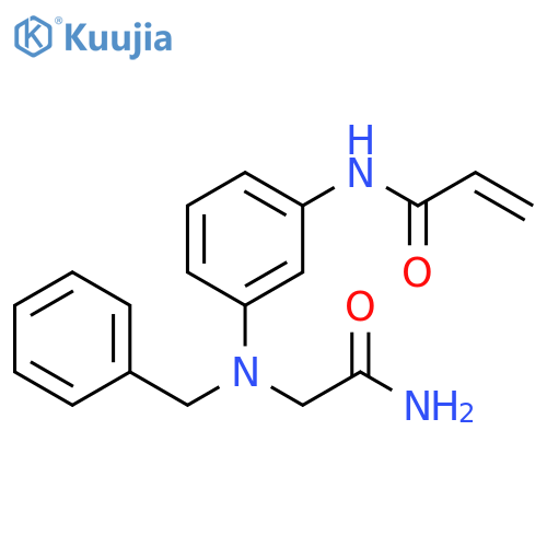 N-{3-benzyl(carbamoylmethyl)aminophenyl}prop-2-enamide structure