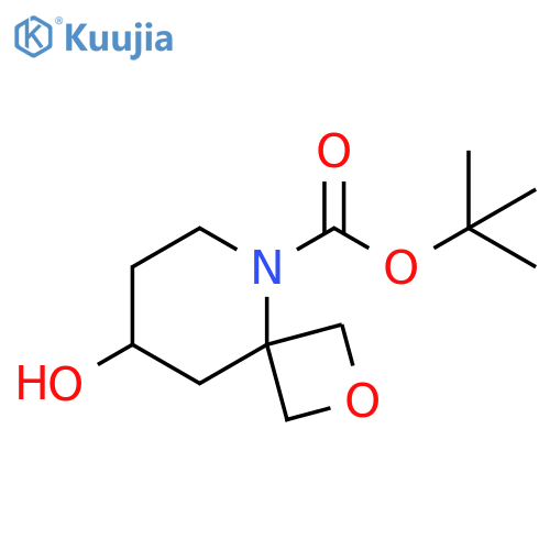 tert-butyl 8-hydroxy-2-oxa-5-azaspiro[3.5]nonane-5-carboxylate structure