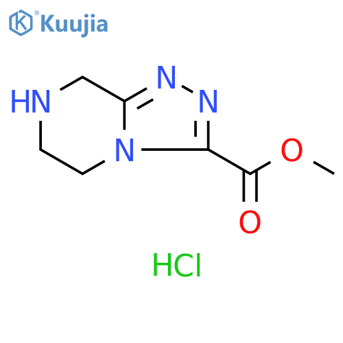 methyl 5,6,7,8-tetrahydro-[1,2,4]triazolo[4,3-a]pyrazine-3-carboxylate;hydrochloride structure