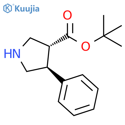 rac-tert-butyl (3R,4S)-4-phenylpyrrolidine-3-carboxylate structure
