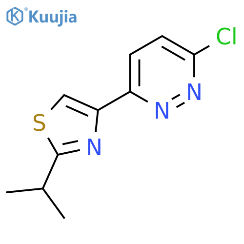 3-chloro-6-2-(propan-2-yl)-1,3-thiazol-4-ylpyridazine structure