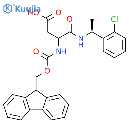 3-{(1S)-1-(2-chlorophenyl)ethylcarbamoyl}-3-({(9H-fluoren-9-yl)methoxycarbonyl}amino)propanoic acid structure