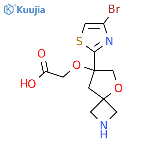 2-{[7-(4-Bromo-1,3-thiazol-2-yl)-5-oxa-2-azaspiro[3.4]octan-7-yl]oxy}acetic acid structure