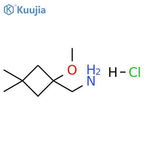 Cyclobutanemethanamine, 1-methoxy-3,3-dimethyl-, hydrochloride (1:1) structure