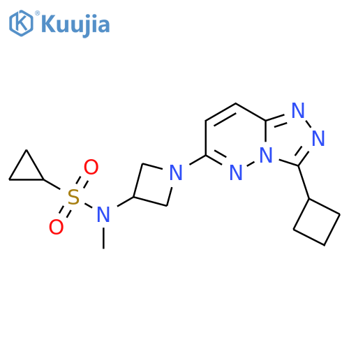 N-(1-{3-cyclobutyl-1,2,4triazolo4,3-bpyridazin-6-yl}azetidin-3-yl)-N-methylcyclopropanesulfonamide structure