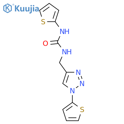 1-(thiophen-2-yl)-3-{1-(thiophen-2-yl)-1H-1,2,3-triazol-4-ylmethyl}urea structure