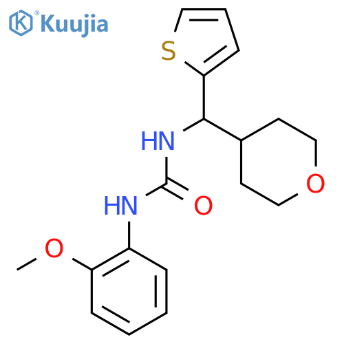 3-(2-methoxyphenyl)-1-(oxan-4-yl)(thiophen-2-yl)methylurea structure