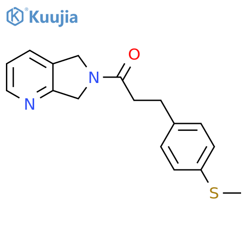 3-[4-(methylsulfanyl)phenyl]-1-{5H,6H,7H-pyrrolo[3,4-b]pyridin-6-yl}propan-1-one structure