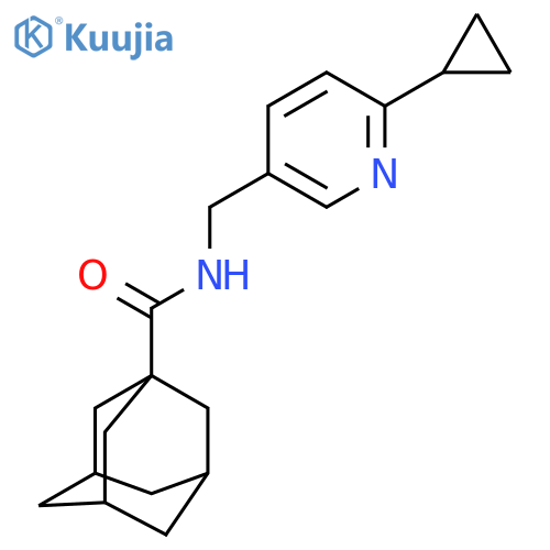 N-(6-cyclopropylpyridin-3-yl)methyladamantane-1-carboxamide structure